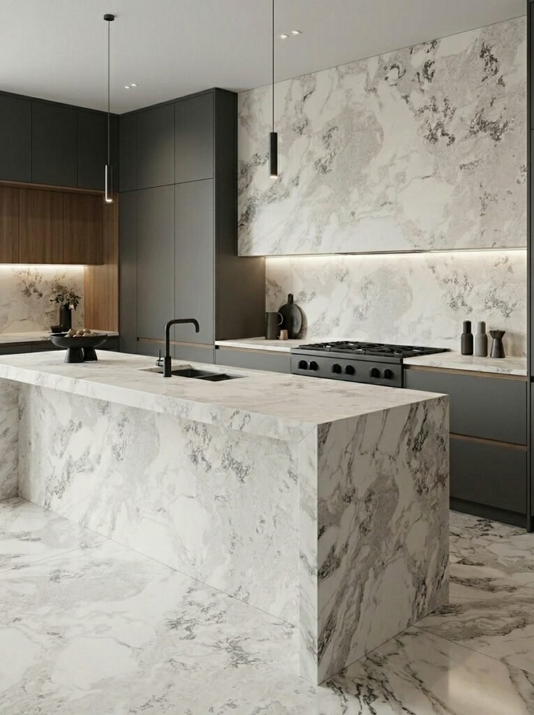 Dover White Marble — Kitchen Counter